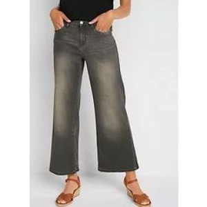 Bonprix Jeansowe Szerokie Spodnie Damskie Jeansy Kuloty Ze Stretchem 48-50
