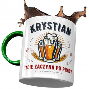 Kubek Zielony dla Krystiana Kolegi Męża Prezent