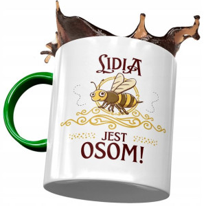 Kubek Zielony Dla Lidii Żony Koleżanki na Prezent