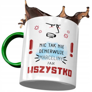 Kubek Zielony Dla Marceliny Żony Koleżanki Prezent