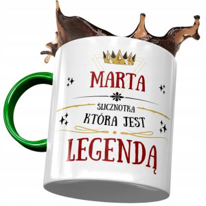 Kubek Zielony Dla Marty Żony Koleżanki na Prezent