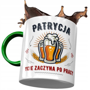 Kubek Zielony Dla Patrycji Koleżanki Żony Prezent