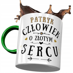 Kubek Zielony dla Patryka Męża Kolegi Prezent