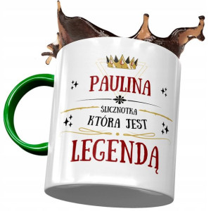 Kubek Zielony Dla Pauliny Żony Koleżanki Prezent