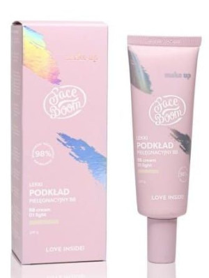 FaceBoom Make Up Lekki Podkład pielęgnacyjny BB 01 LIGHT