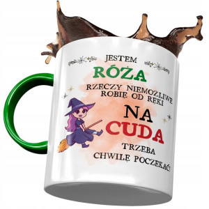 Kubek Zielony Dla Róży Przyjaciółki na Prezent