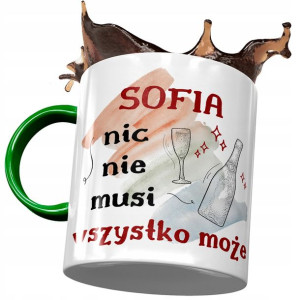 Kubek Zielony Dla Sofii Koleżanki Na Prezent