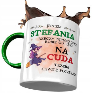 Kubek Zielony Dla Stefanii Koleżanki na Prezent