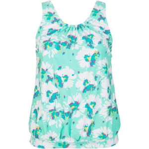 Bonprix Miętowy Kolorowy Plażowy Kąpielowy Luźny Top Od Tankini W Kwiaty 50