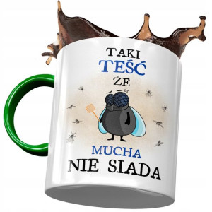 Kubek Zielony dla Teścia Teściunia na Prezent
