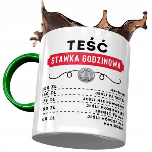 Kubek Zielony dla Teścia Teściunia na Prezent