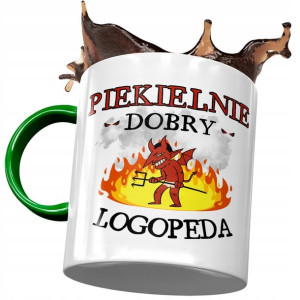 Kubek Zielony Logopedy Piekielnie Dobry Logopeda