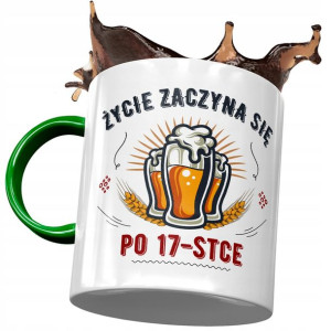 Kubek Zielony na Urodziny 17 17ste 17-ste Prezent