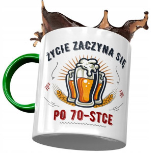 Kubek Zielony na Urodziny 70 70te 70-te na Prezent
