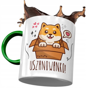 Kubek Zielony Śmieszny Uszanowanko! Prezent