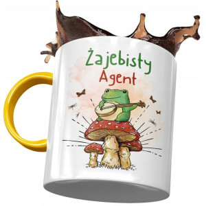 Kubek Żółty Dla Agenta Żajebisty Agent Prezent