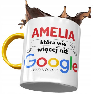 Kubek Żółty Dla Amelii Żony Przyjaciółki