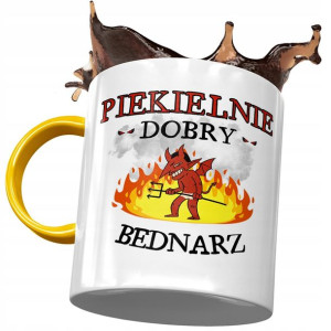 Kubek Żółty Dla Bednarza Piekielnie Dobry Bednarz