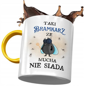 Kubek Żółty Dla Bramkarza Taki Że Mucha Nie Siada