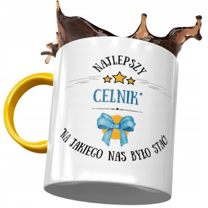 Kubek Żółty Dla Celnika Najlepszy Celnik Prezent