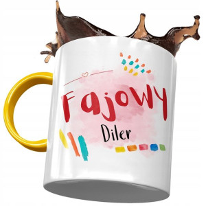 Kubek Żółty Dla Dilera Fajowy Diler Prezent