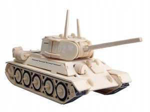 Czołg T-34 Rudy 102 składanka drewniana model P175