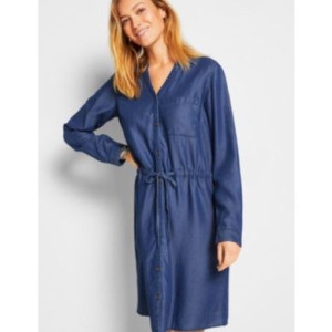 Bonprix Jeansowa Koszulowa Sukienka Szmizjerka Guziki Wiązanie 48-50 953807