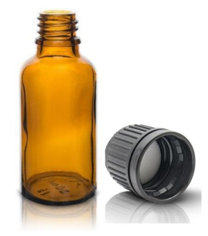 Butelka Pojemnik 30 mL Czarna Nakrętka Plomba