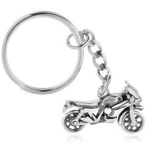 Srebrny Oksydowany Brelok Do Kluczy Motor Zawieszka Wiosiorek Srebro 925