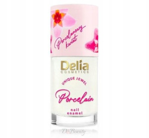 Delia Lakier Do Paznokci 2W1 Z Kwiatem Porcelany Nr 03  11Ml