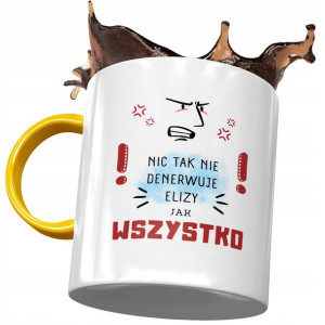 Kubek Żółty Dla Elizy Przyjaciółki Na Prezent