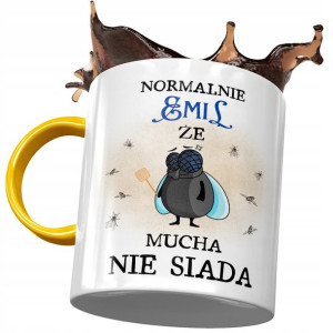 Kubek Żółty dla Emila Kolegi Prezent na Urodziny