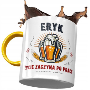 Kubek Żółty dla Eryka Kolegi Męża na Prezent
