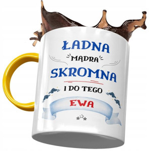 Kubek Żółty Dla Ewy Przyjaciółki Żony na Prezent
