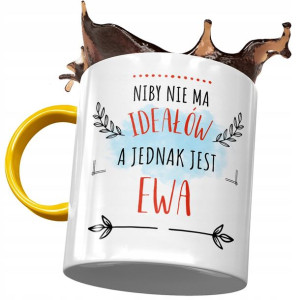 Kubek Żółty Dla Ewy Przyjaciółki Żony na Prezent