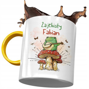 Kubek Żółty Dla Fabiana Kolegi Męża na Prezent