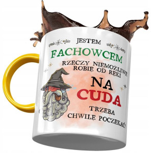 Kubek Żółty Dla Fachowca Na Cuda Trzeba Chwilę