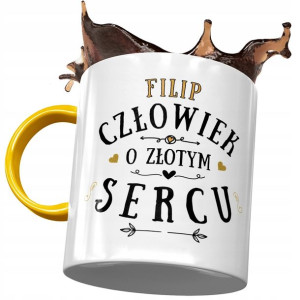 Kubek Żółty dla Filipa Kolegi na Prezent