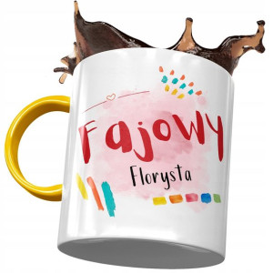 Kubek Żółty Dla Florysty Fajowy Florysta Prezent