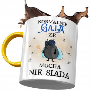 Kubek Żółty Dla Gai Żony Przyjaciółki Prezent