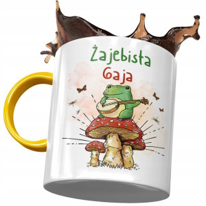 Kubek Żółty Dla Gai Żony Przyjaciółki Prezent