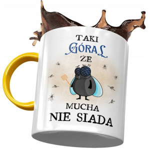 Kubek Żółty Dla Górala Taki że Mucha nie Siada