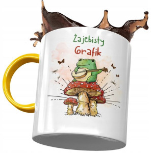 Kubek Żółty Dla Grafika Żajebisty Grafik Prezent