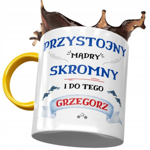Kubek Żółty Dla Grzegorza Grześka Kolegi Prezent