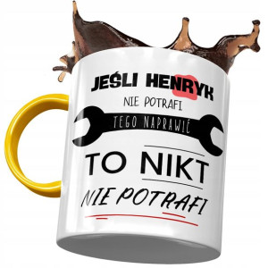 Kubek Żółty Dla Henryka Kolegi Męża Prezent