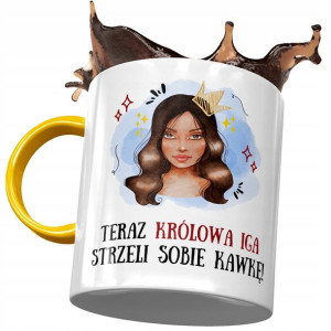 Kubek Żółty Dla Igi Żony Przyjaciółki Na Prezent
