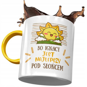 Kubek Żółty Dla Ignacego Kolegi Męża na Prezent