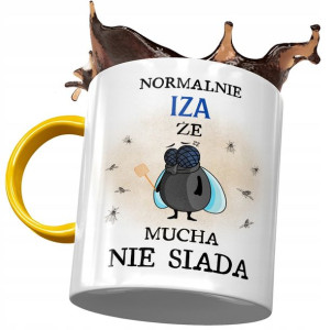 Kubek Żółty Dla Izy Izabeli Żony Koleżanki Prezent