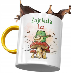 Kubek Żółty Dla Izy Izabeli Żony Koleżanki Prezent