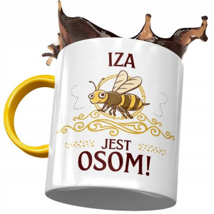 Kubek Żółty Dla Izy Izabeli Żony Koleżanki Prezent